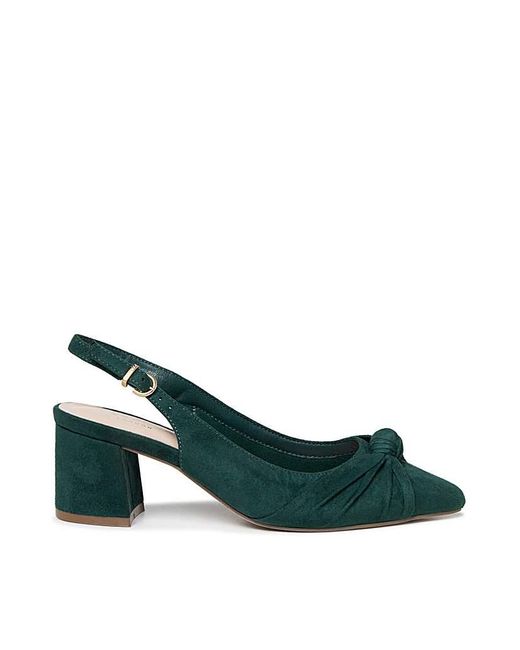 Paradox London Green Ilene Slingback Shoe