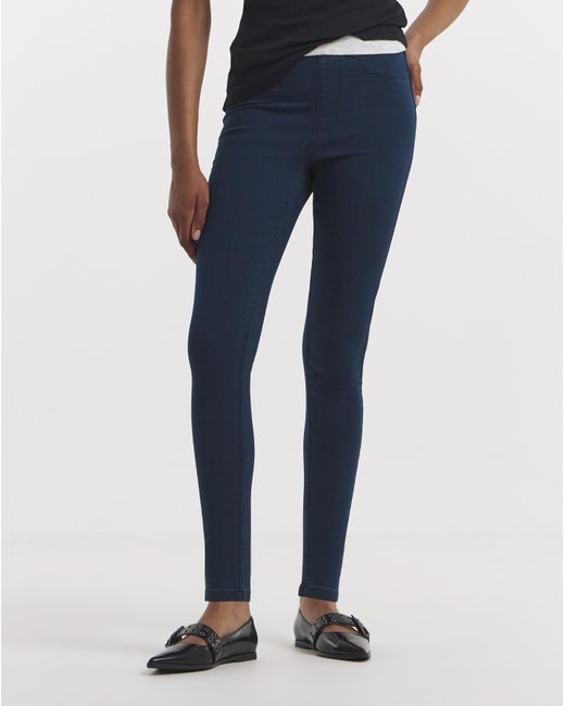 Simply Be Blue Skinny Pull On Jegging
