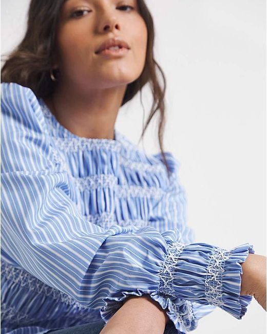 Simply Be Blue Poplin Blouse