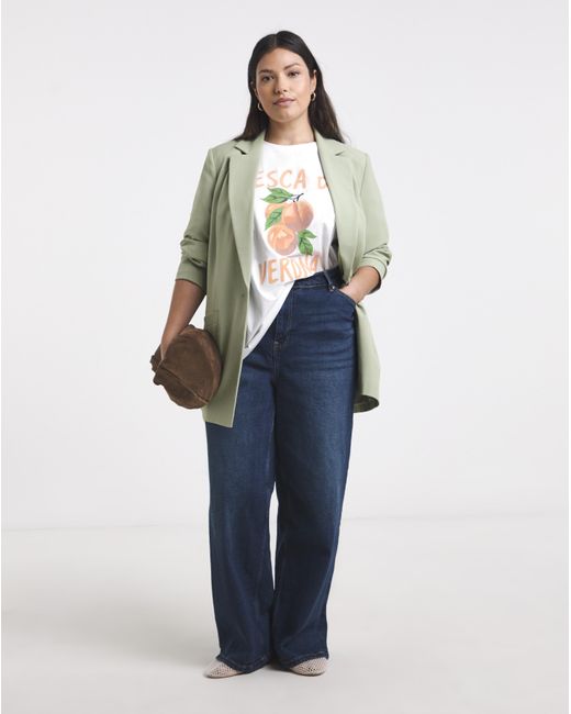 Simply Be Green Single Breasted Blazer