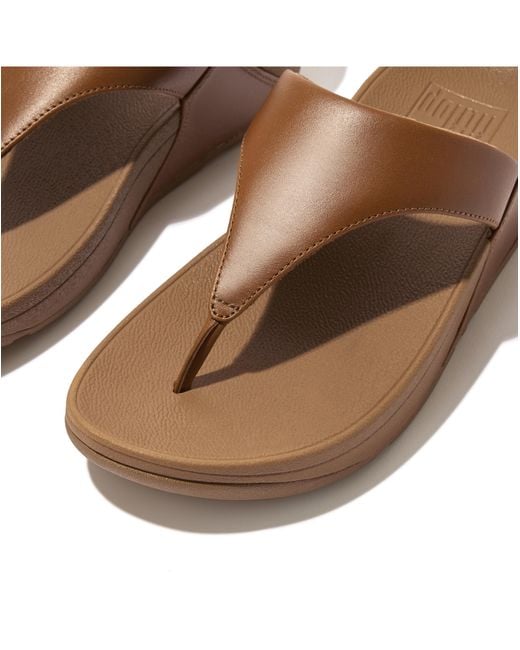 Fitflop Blue Fit Flop Lulu Toe Post Leather