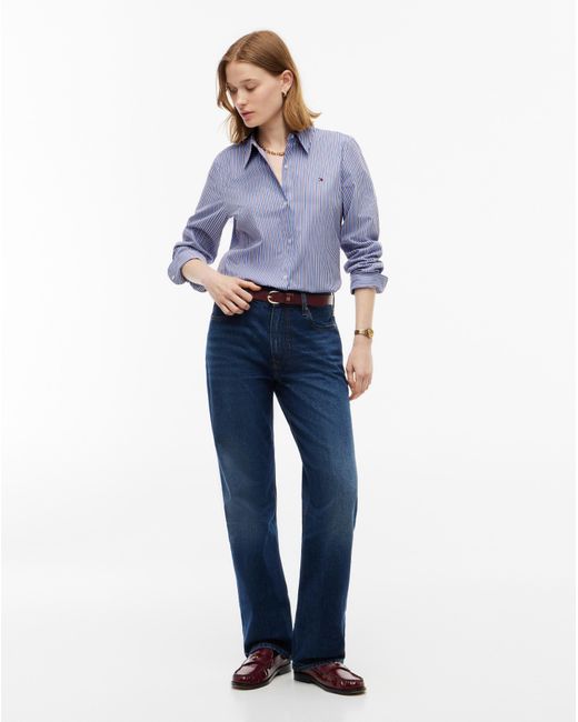 Tommy Hilfiger Purple Poplin Regular Shirt