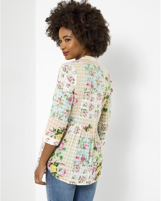 Joe Browns White Jb Perfectly Patchwork Printed Blouse