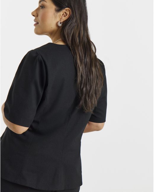 Simply Be Black Peplum Blazer