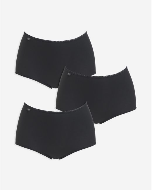 Sloggi Black 3Pk Microfibre Maxi Knicker