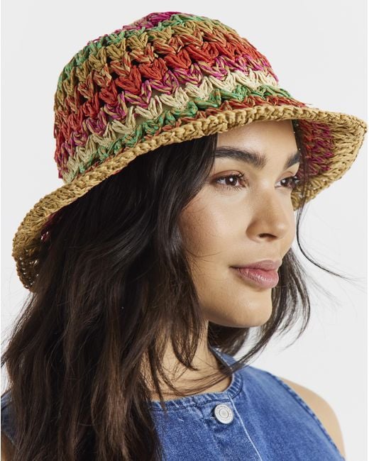 Simply Be Multicolor Multi Crochet Bucket Hat