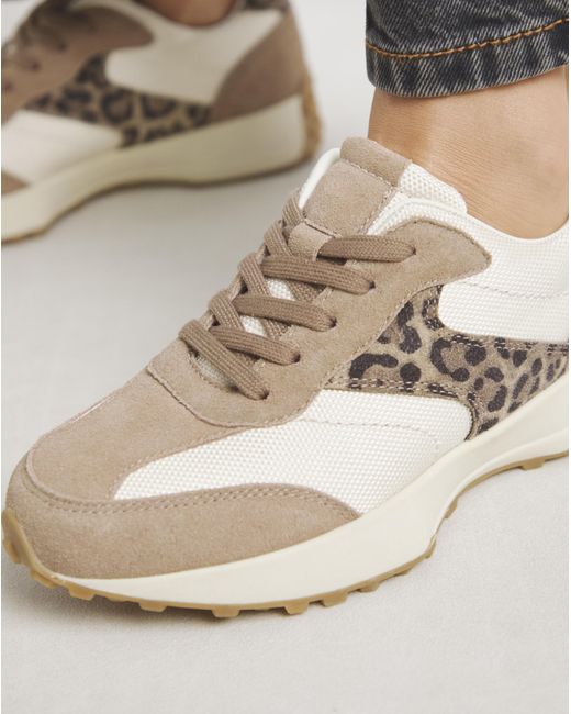 Simply Be Gray Retro Runner Trainer Ex Wide Fit