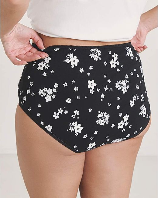 Pretty Secrets White 6 Pack Full Brief Knickers