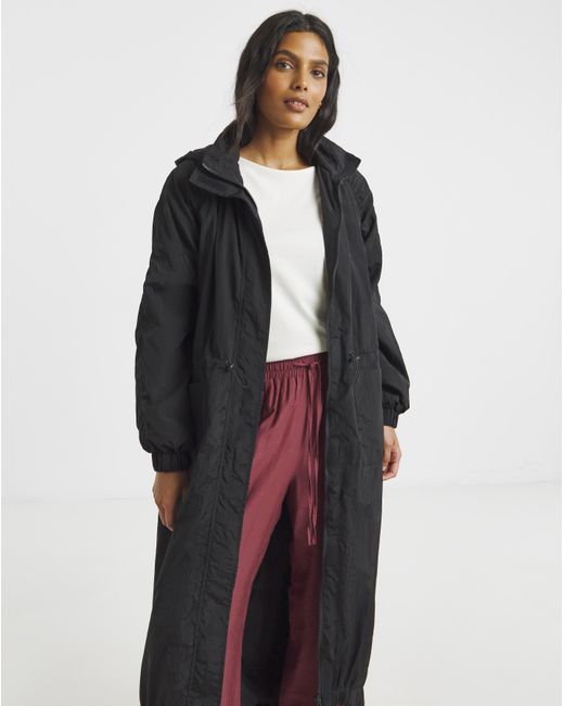 Simply Be Blue Pocket Detail Parachute Parka