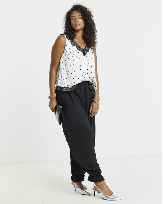 Simply Be White Lace Trim Cami