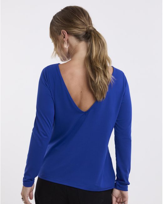 Simply Be Blue 2 Pack V Back Tops