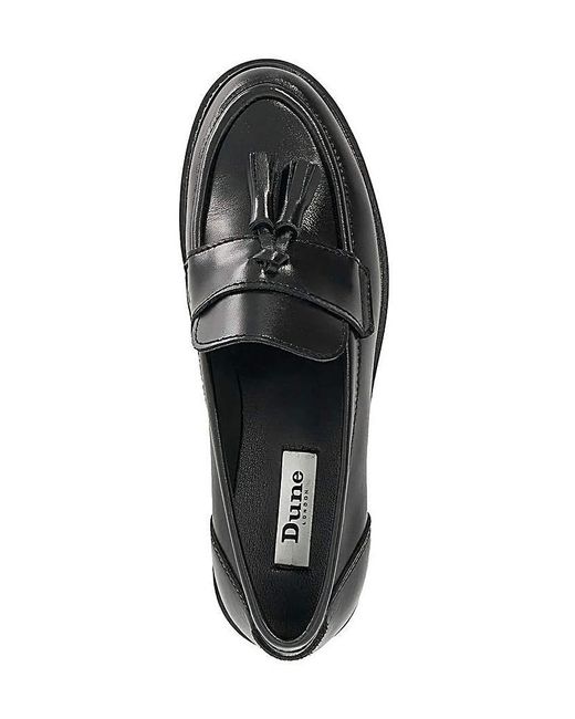 Dune Black Gracelyn Leather Loafers