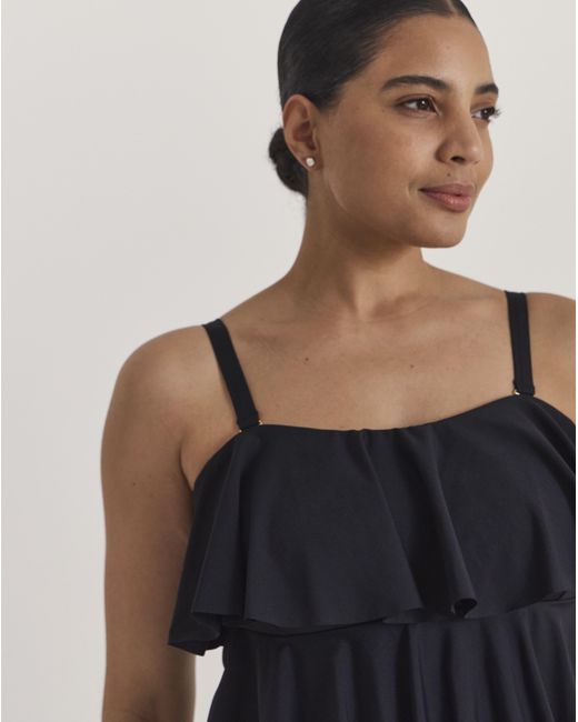 MAGISCULPT Blue Bandeau Ruffle Swimsuit