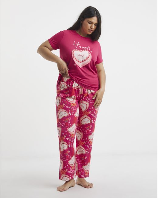 Simply Be Red Pyjama Set