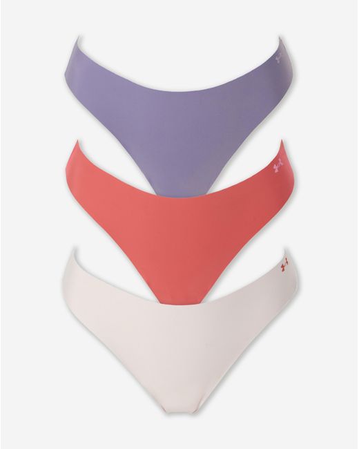 Under Armour Pink 3 Pack No Show Thongs
