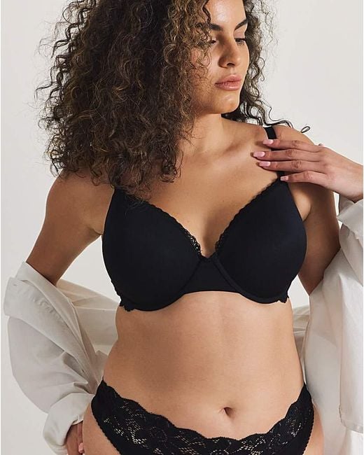 Pretty Secrets Black Wired Balcony Bra