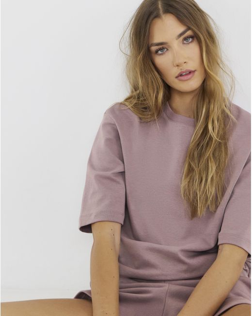 Sweaty Betty Purple Cotton Longline T-Shirt