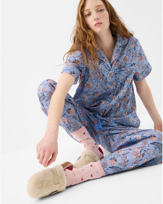 Accessorize Blue Floral Print Pyjamas Set