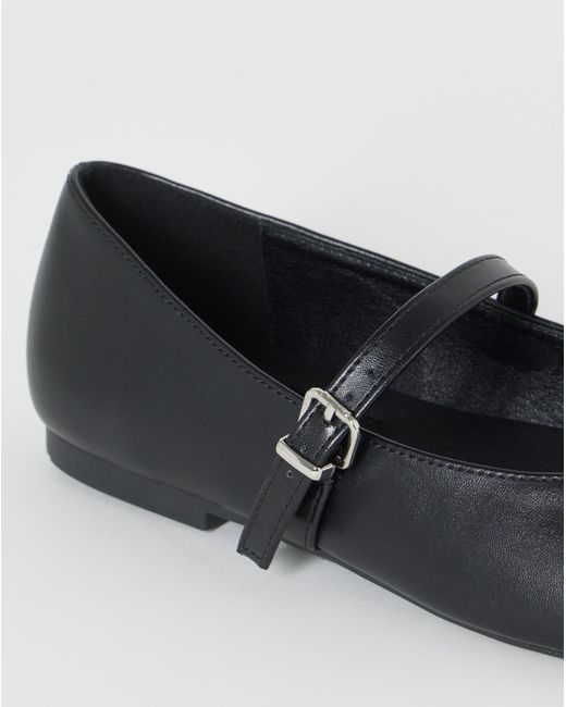 Simply Be Blue Mary Jane Ballerina Extra Wide Fit