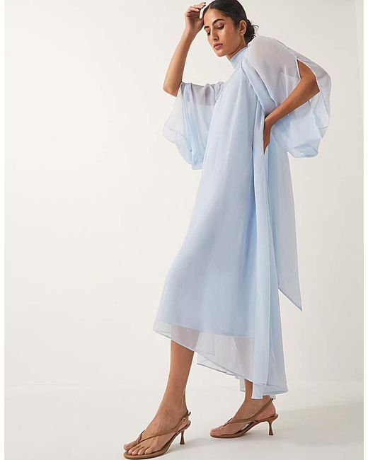 Monsoon Blue Amelie Chiffon Maxi Dress