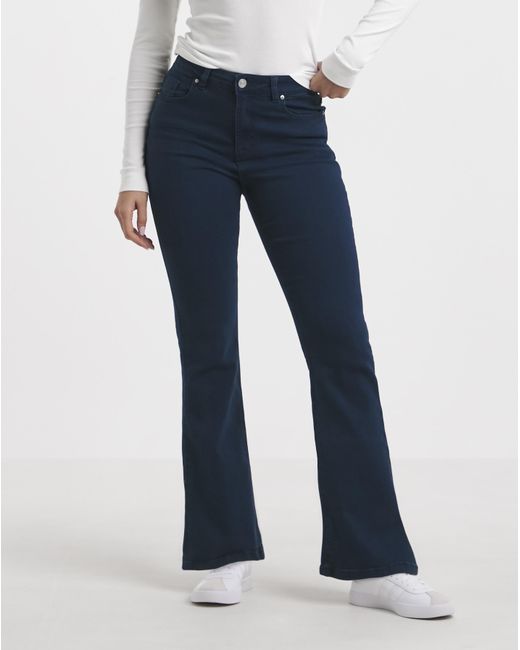 Simply Be Blue Flared Highwaist Super Stretch