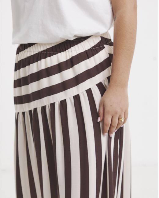 Simply Be White Asymmetric Skirt