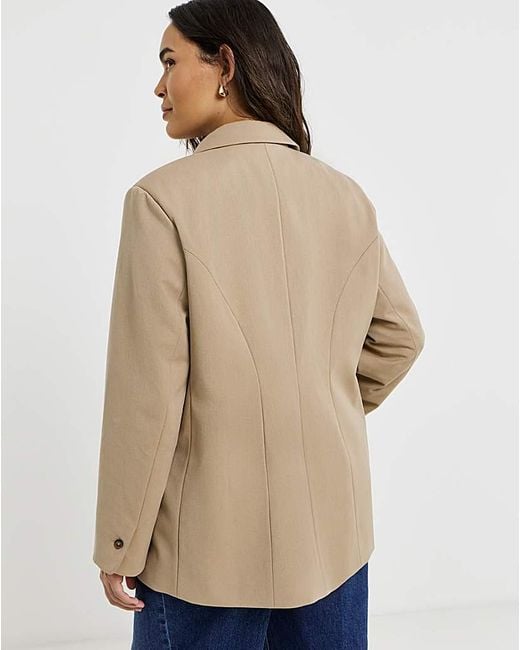 Simply Be Natural Cinched Waist Blazer