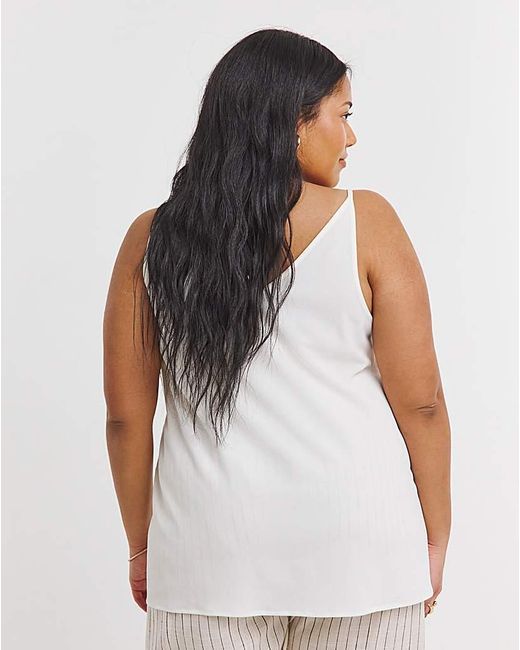 Simply Be White V Neck Cami