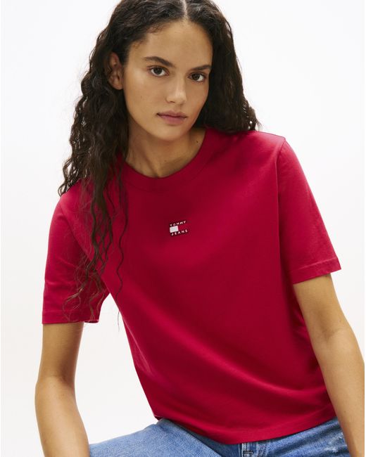 Tommy Hilfiger Red Boxy Tee
