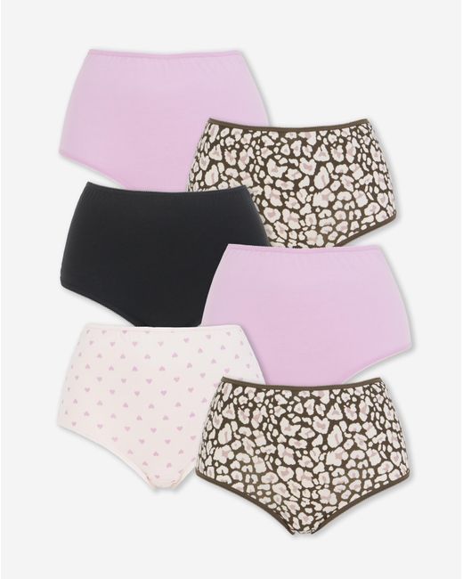 Pretty Secrets Pink 6 Pack Full Brief Knickers