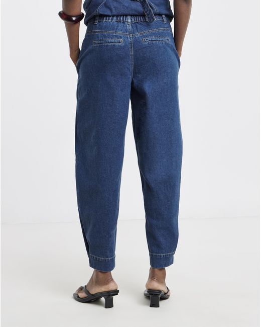 Simply Be Blue Tapered Adjustable Hem Jean