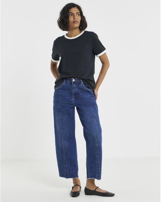 Simply Be Blue Ringer T-Shirt