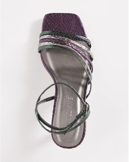 JD Williams White Strappy Crossover Sandal E Fit