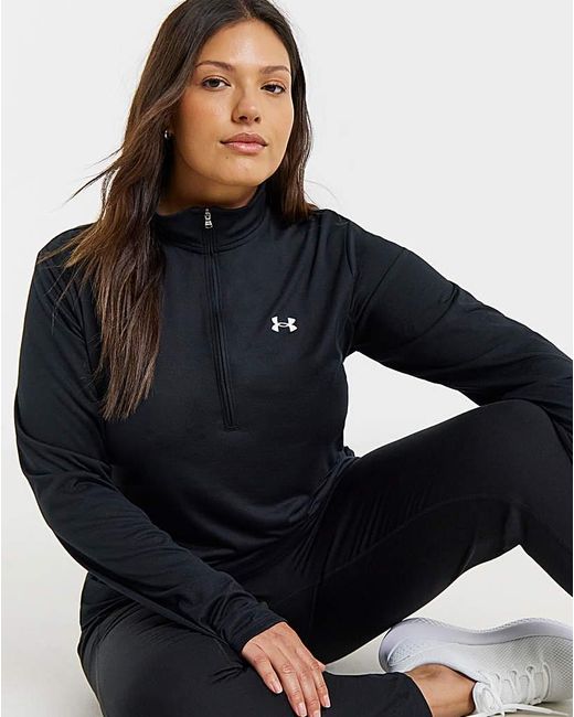 Under Armour Black 1/2 Zip Solid Top