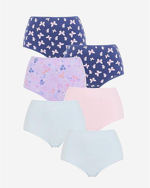 Pretty Secrets Purple 6 Pack Full Brief Knickers