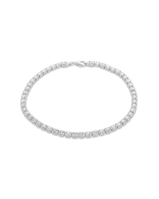 iJewel White Sterling Cz Tennis Bracelet