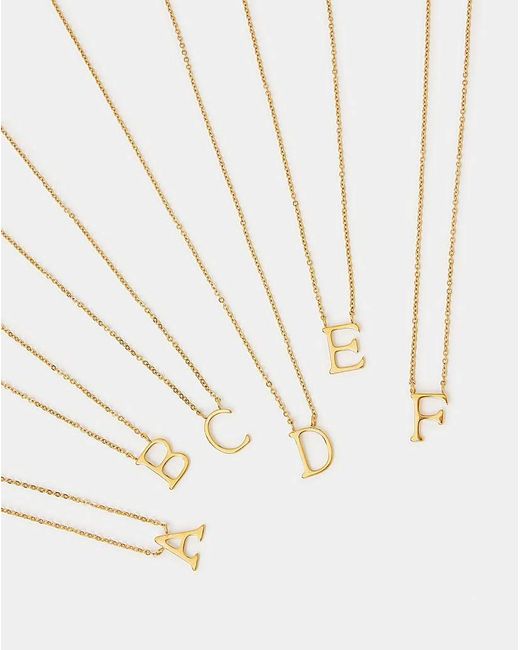 Accessorize White Ss Initial Pendant Necklace