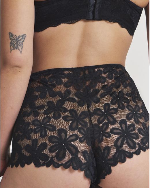 Pretty Secrets Natural 2 Pack Daisy Lace Shorts