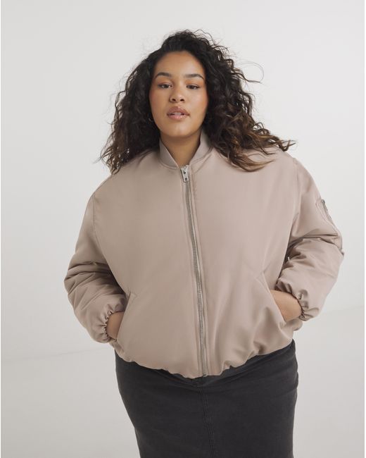 Simply Be Black Oversized Bomber Jacket