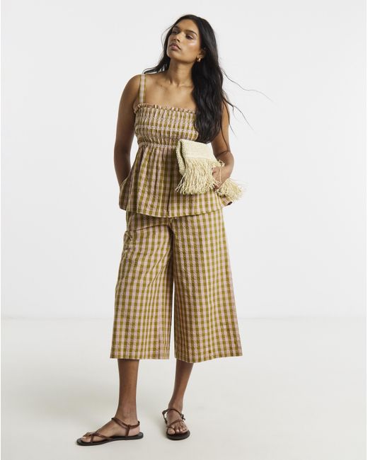 Simply Be Natural And Gingham Cullottes