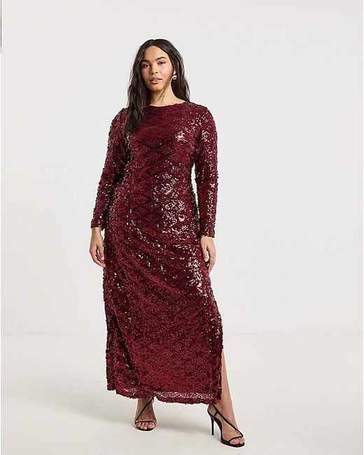 Lovedrobe Red Sequin Maxi Dress