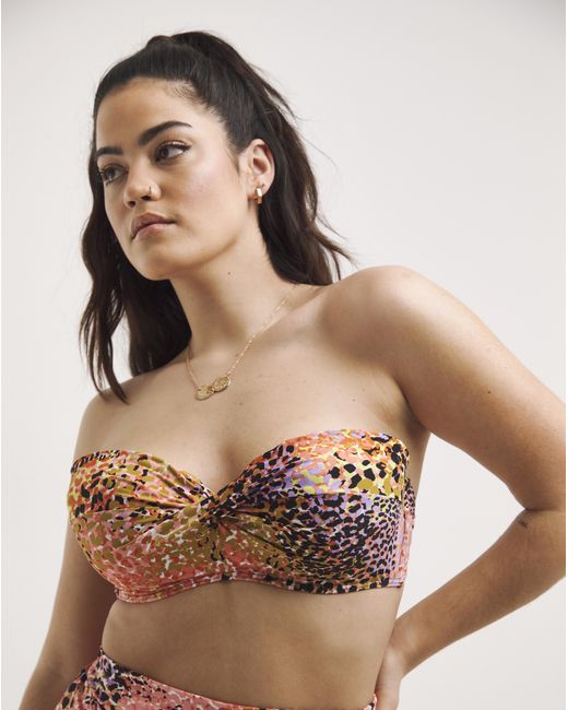 MAGISCULPT Brown Bandeau Bikini Top