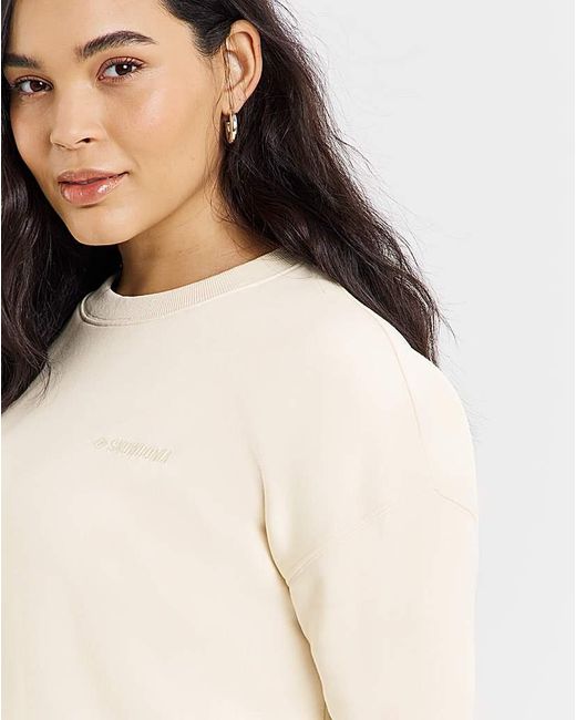 Snowdonia Natural Longline Split Hem Sweatshirt