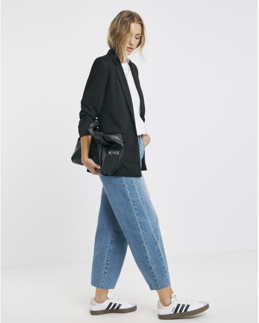 Simply Be Black Ponte Jersey Relaxed Blazer