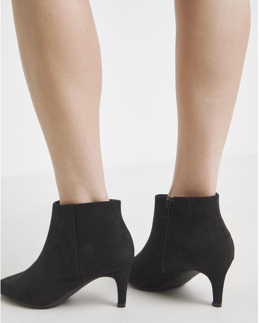 JD Williams White Kitten Heel Pointed Toe Ankle Boot E