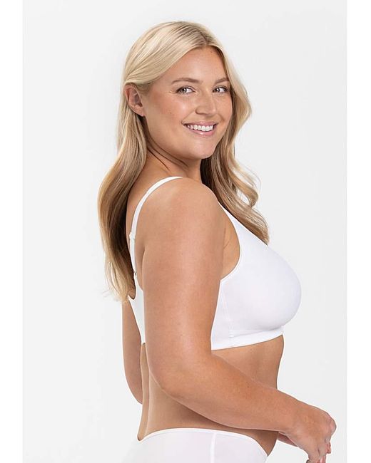 Miss Mary Of Sweden White Miss Mary Keep Fresh Front Fastening Bra
