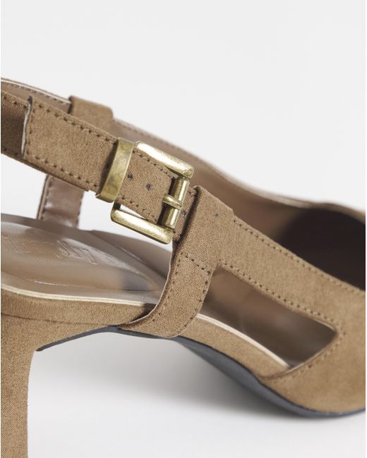 Simply Be Blue Pointed Slingback Heels Extra Wide Fit
