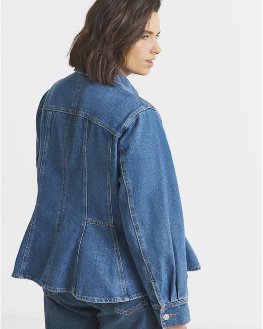 Simply Be Blue Denim Peplum Jacket