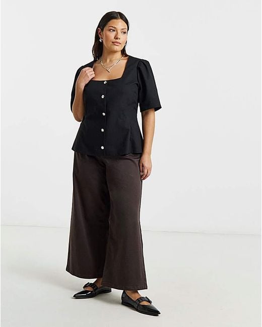 Simply Be Black Peplum Blazer