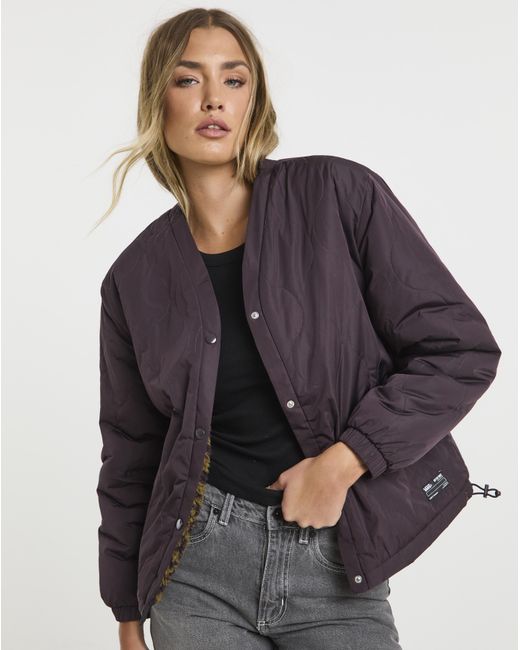 Vans Purple Suffolk Cheetah Check Pile Coat